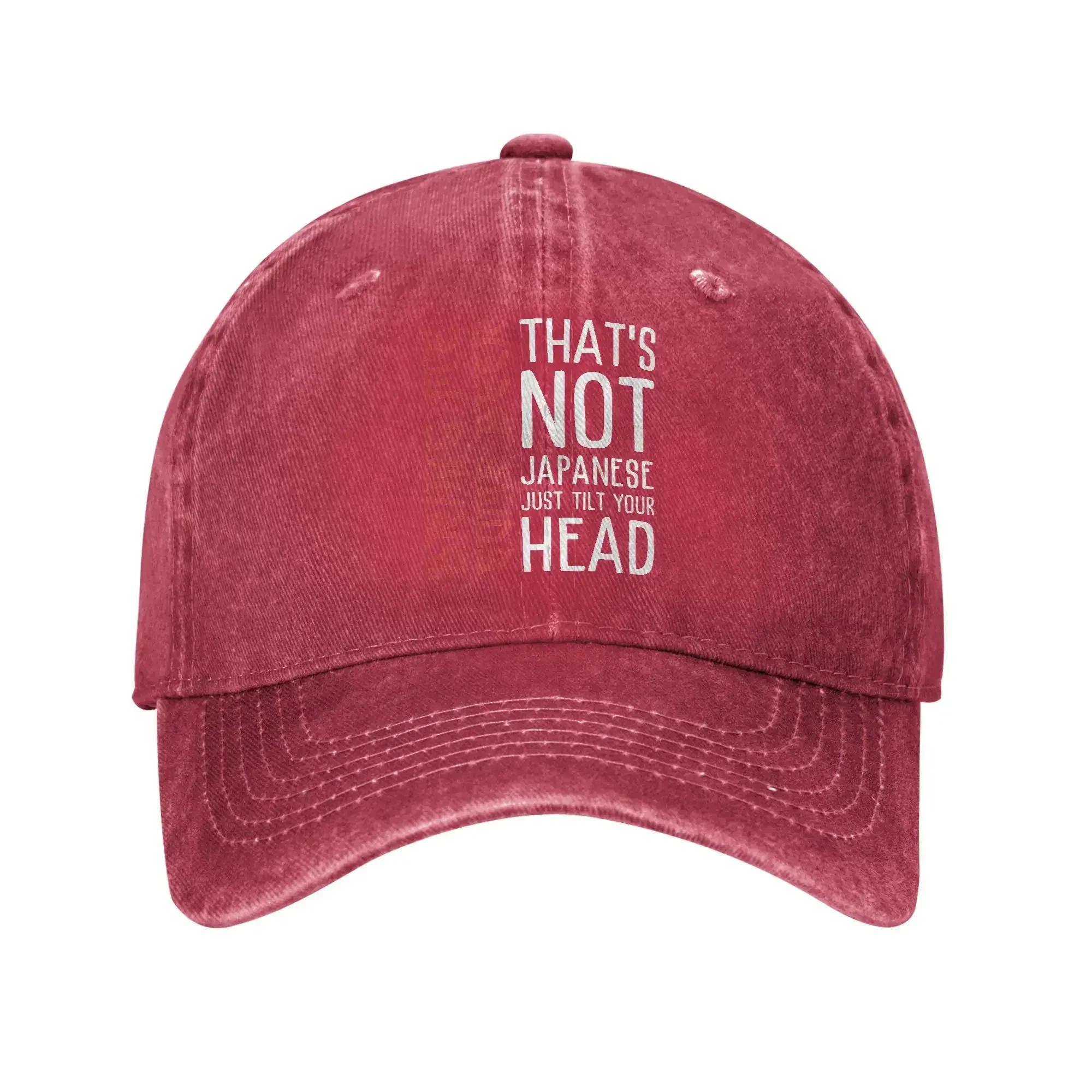 Unisex Women This Is Not Japanese Turn Your Head Cap Headwear Baseball Caps Casual Trucker Hats Adjustable One Size