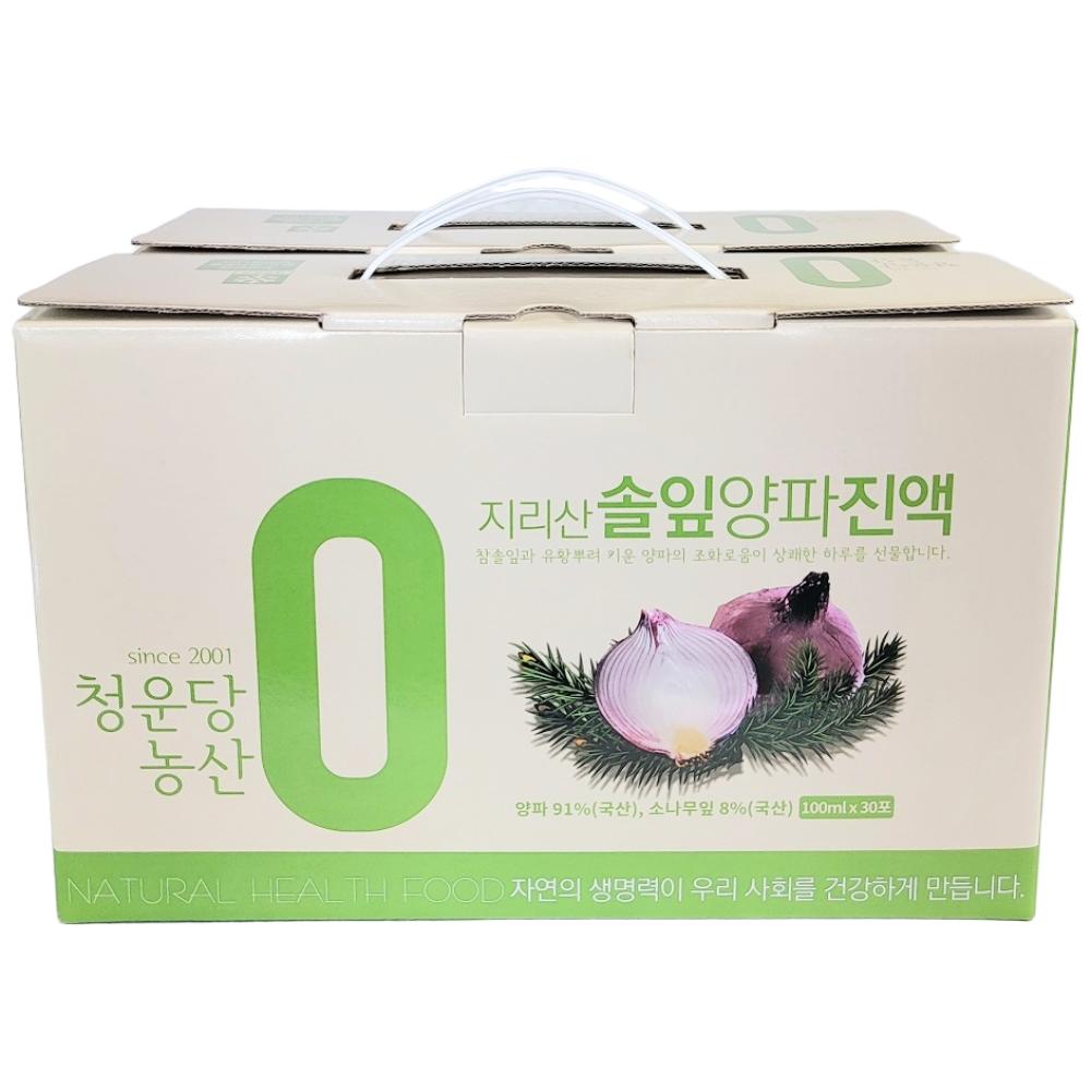Cheongundang Agricultural Products Jirisan Pine Needle Onion Juice 2 Boxes Pure Onion Red/Purple Onion Juice 60 Pcs 100ml