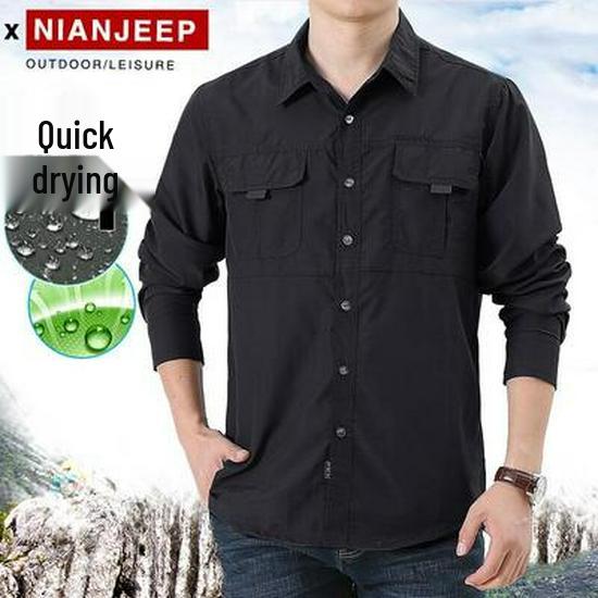 Herren Sommer Schnelltrocknend Kurzarm Übergröße Locker Arbeitskleidung Hemd 102