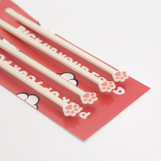 Cute Cat Paw Chopsticks Non-Slip Grip Utensils with Paw Print Design Reusable Kitchenware for Sushi Noodles Unique Gift for Cat Lovers & Japanese Food