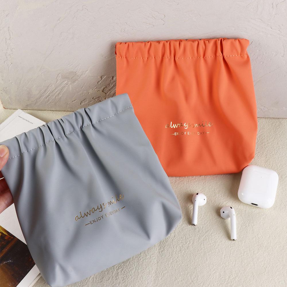 

Cable Storage Bag Self-closing Cosmetic Bag Leaf Spring Bag Travel Makeup Bag Women Storage Bag серый