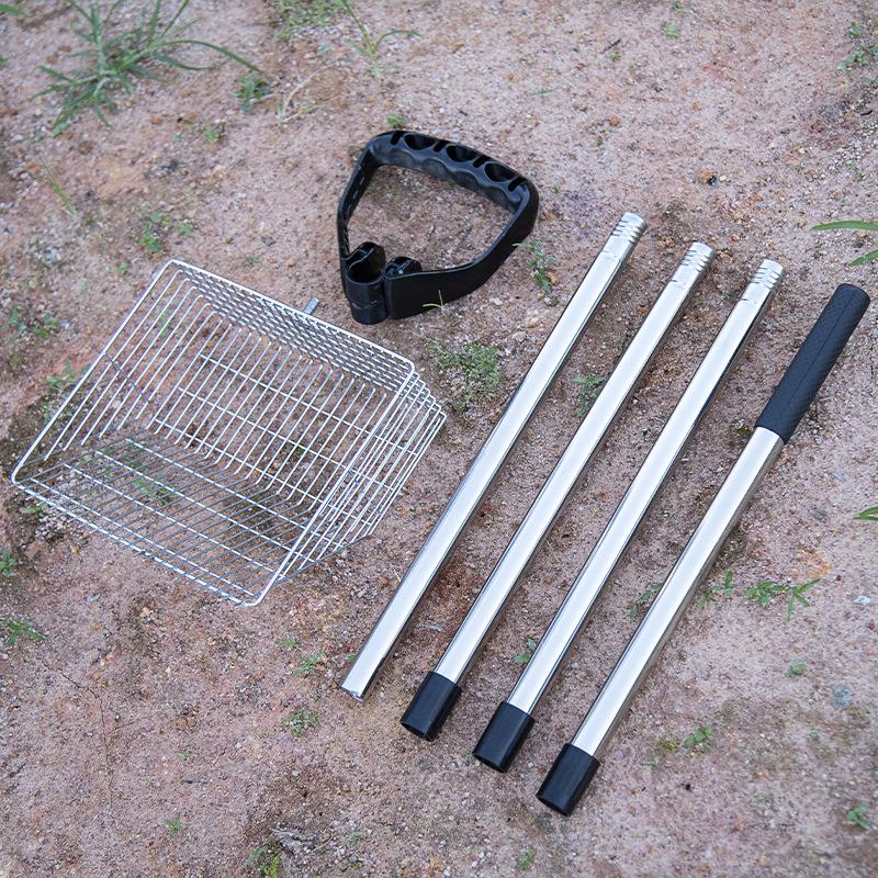 Multi-Purpose Stainless Steel Animal Manure Scoop,169cm Adjustable Pooper Shovel with Ergonomic Grip