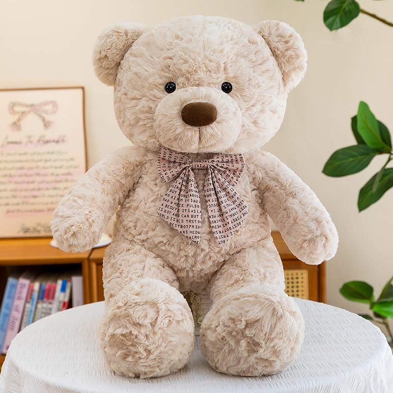 Stofftier Teddybär mit Fliege für Kinder und Sammler