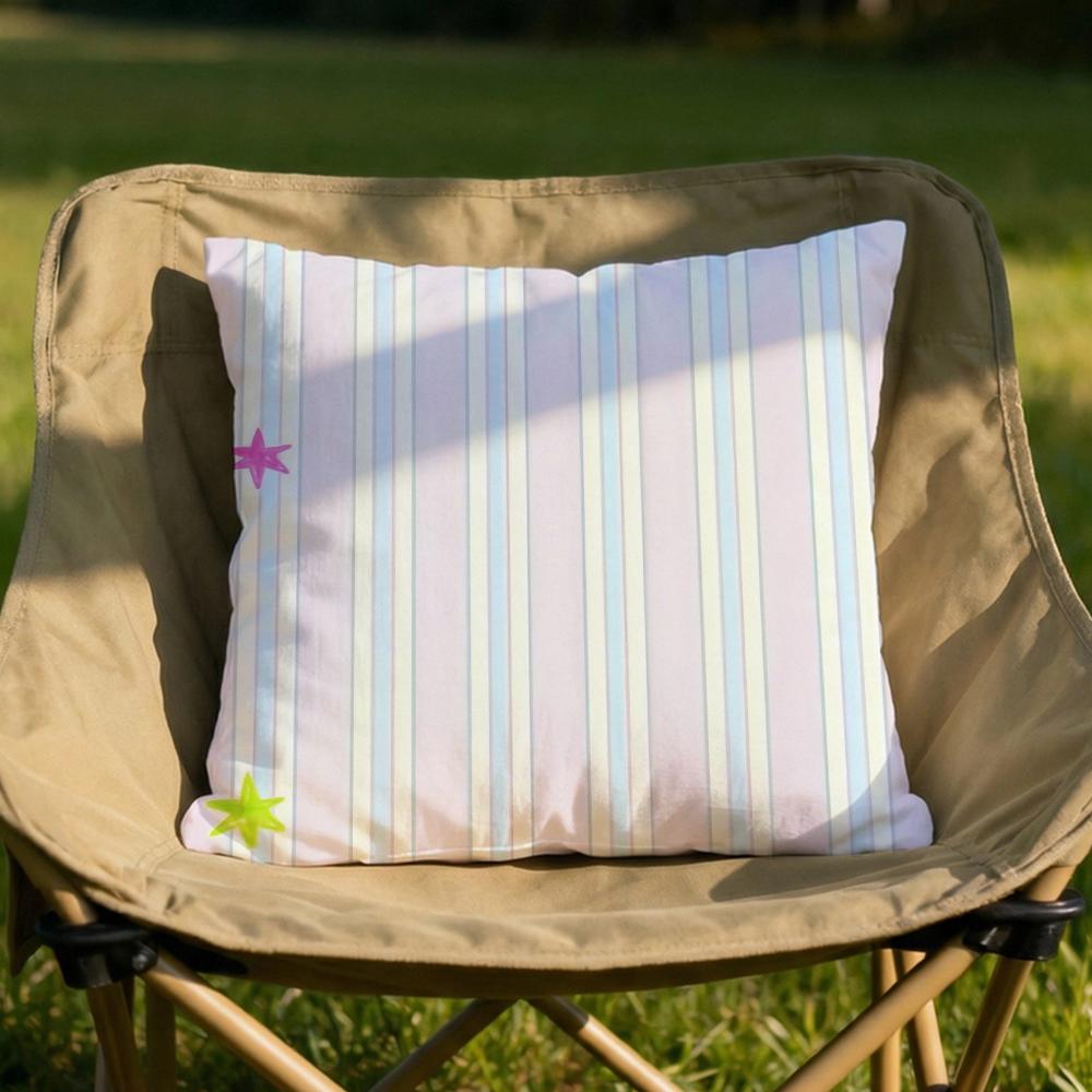 Slim Stripes Cushion Cover Soft Reversible Durable Pillow Cover MultiScene Use for Home Car Daily Comfort