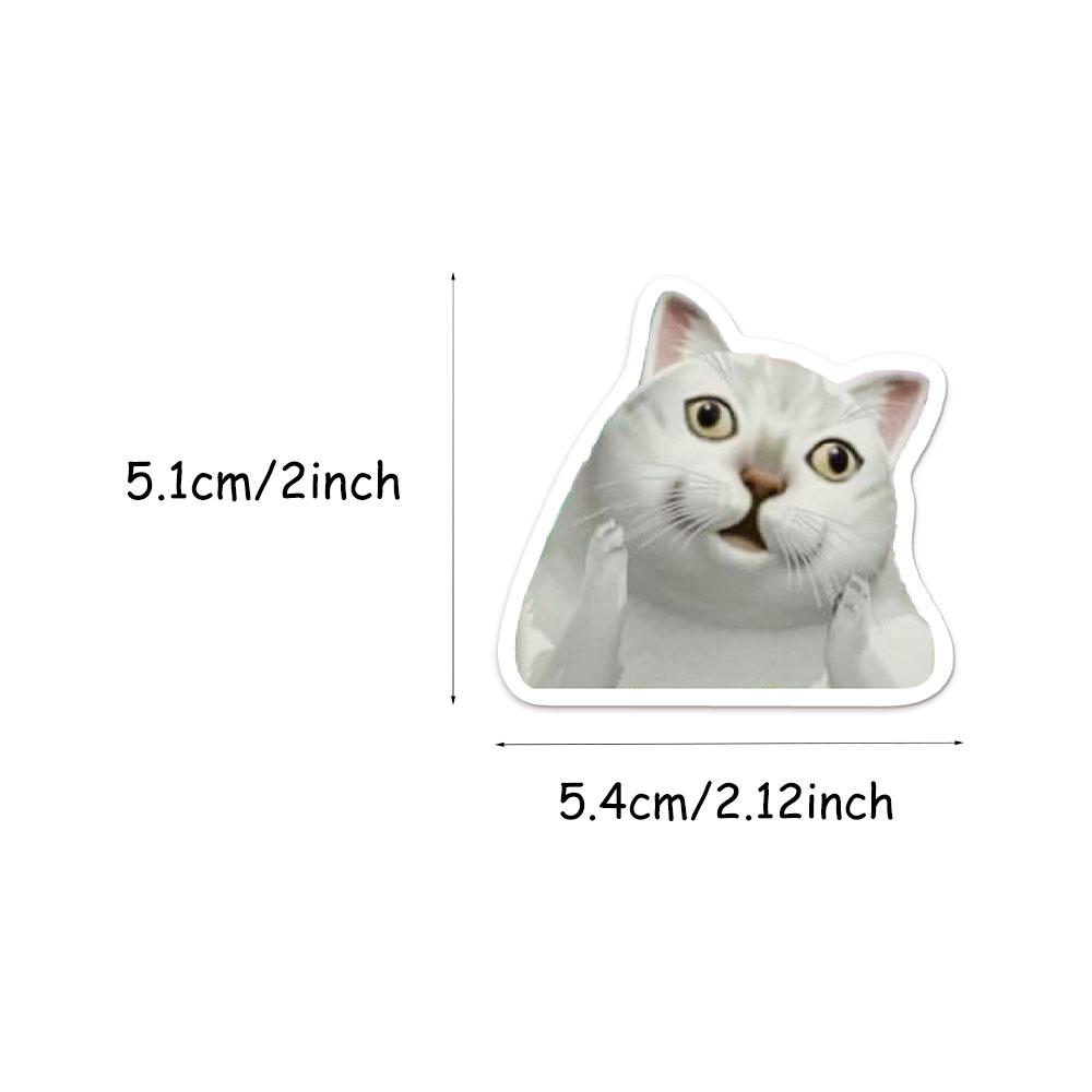 50/100PCS Creative Network Popular Cat Meme Collection Hand Account DIY Graffiti Stickers Water Cup Skateboard Stickers
