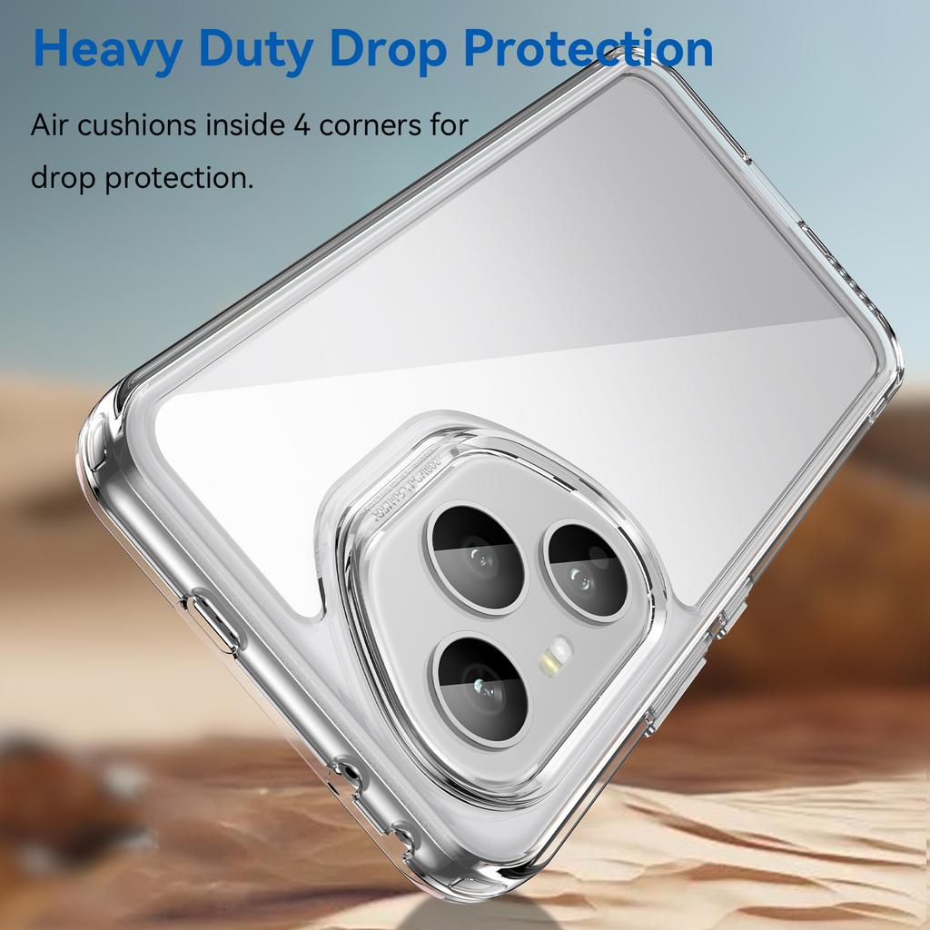 Pour Honor 400 Pro 5G (Global) Coque WANLONFENG Série MF TPU Acrylique Transparente pour Téléphone avec Film en Verre Trempé