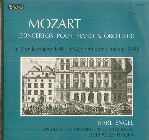 LP Record KARL ENGEL, LEOPORD HAGER, ORCHESTR - Mozart Concerto No22 En Mi Bemol Ma T1377 VALOIS France Classical Used