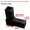 1Pcs 2/3/4/5-Way Square Pipe Fitting 20/25/30mm Cross Pipe Fitting  for 20/25/30mm Square Pipe