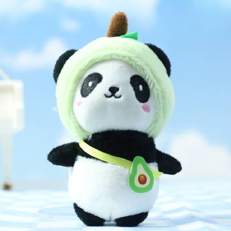 Adorable Plush Panda Keychain Soft Pp Cotton Stuffed Animal Bag Pendant Cute Toy