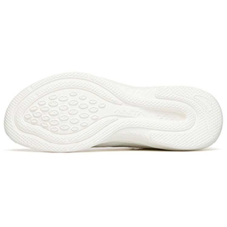 New Anta Running Collection Abrasion Resistant Rebound Low Top Running Shoes Women's Ivory White 122225571-4