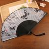 Butterfly Chinese Art Fan Bamboo Frame Hand Fan Elegant Vintage Silk Folding Fan  Home Decor