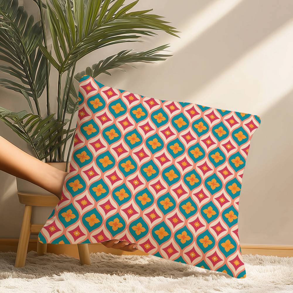 Art Nouveau Design Geometric Pillow Case Short Plush Print Cushion Cover Square Throw Pillow Covers Sofa Home Decor