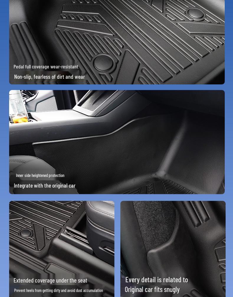 TPE Waterproof Floor Mats for Tesla Model 3 & Model Y - Full Coverage, Custom Fit