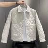 Autumn Men's Diamond-shaped Cotton Jacket Winter Fashion Cotton Jacket Coat 2025