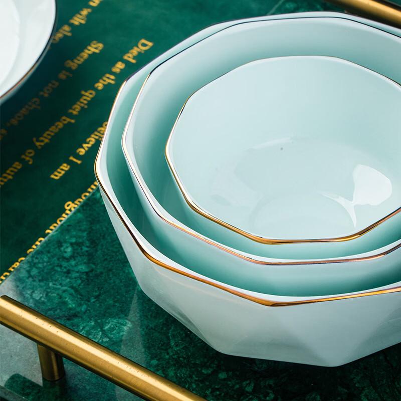 

Abay Blue Diamond Ceramic Soup Bowl Set