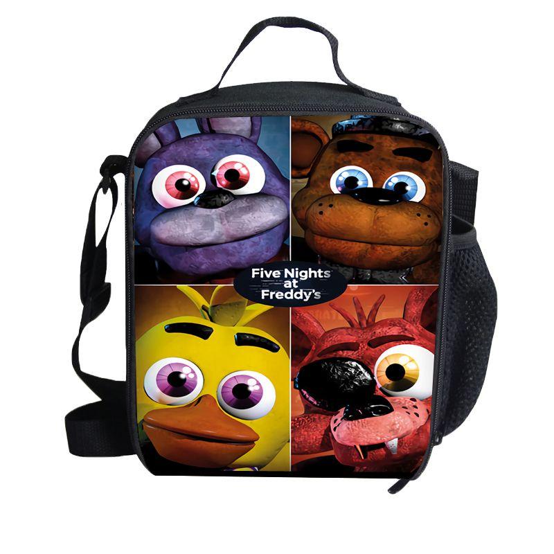 Five Nights At Freddy's Szkolna Torba Termiczna na Lunch na Zewnątrz Trwały Materiał Poliestrowy Izolowany Pakiet