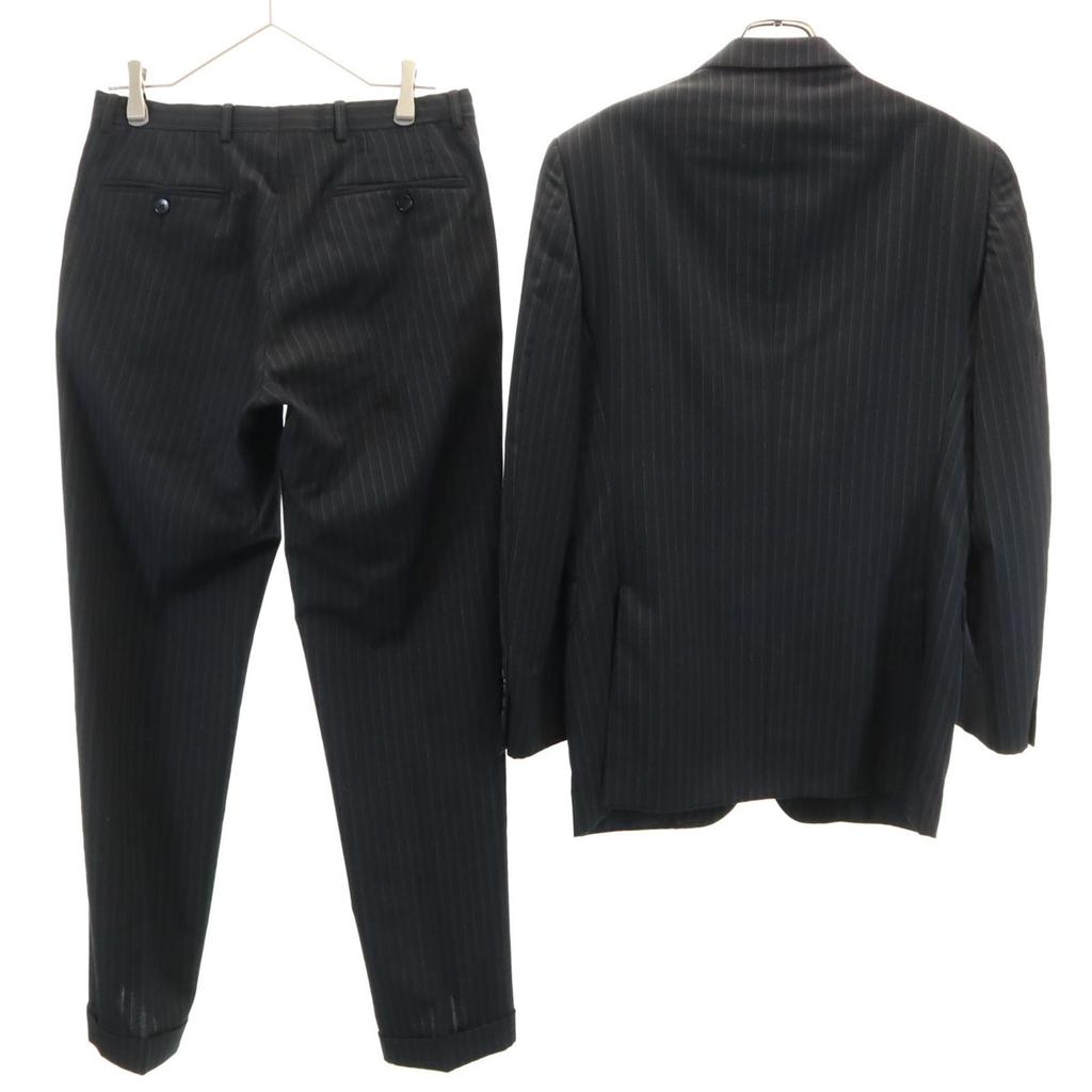 GUCCI made in Italy Striped Pattern suit Setup 46 black Men's Used