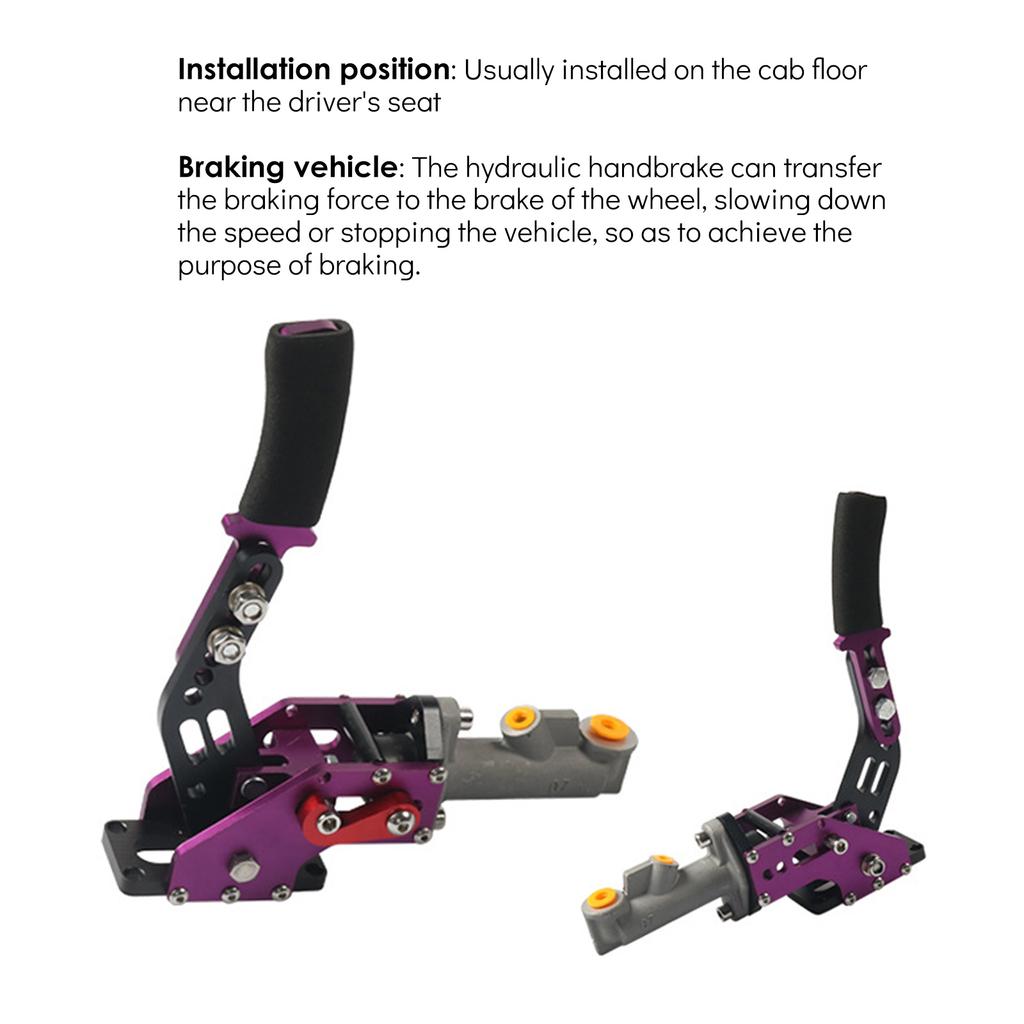 Freno de mano hidráulico para carreras de derrape Freno de mano elegante Freno de mano de aleación de aluminio para motocicleta de automóvil que mejora el control y la seguridad