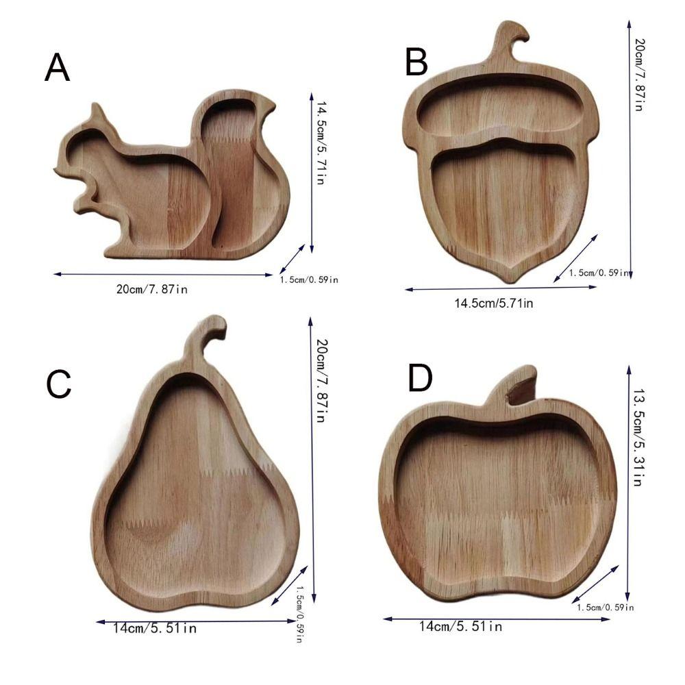 Cartoon Wooden Squirrel Snack Tray Large Capacity Pear Fruit Storage Tray Funny Kitchen Cheese Platter Board