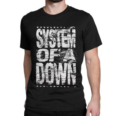 Novelty Rock Heavy Metal Band T-Shirt Men O Neck Pure Cotton T Shirts System of A Downs SOAD Tee Shirt