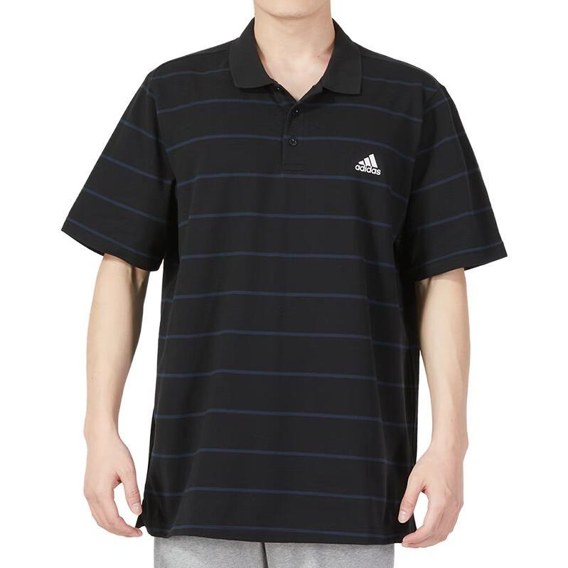 adidas Polo Shirts Men's Black Polo Collar Moderate Straight Fit IA8163