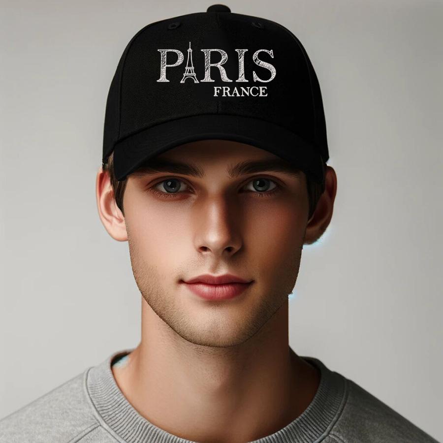 Embroidered France Paris Eiffel Tower Soft Cotton Baseball Cap Unisex Snapback Sunbonnet Adult Headwear Outdoor Sun Protection