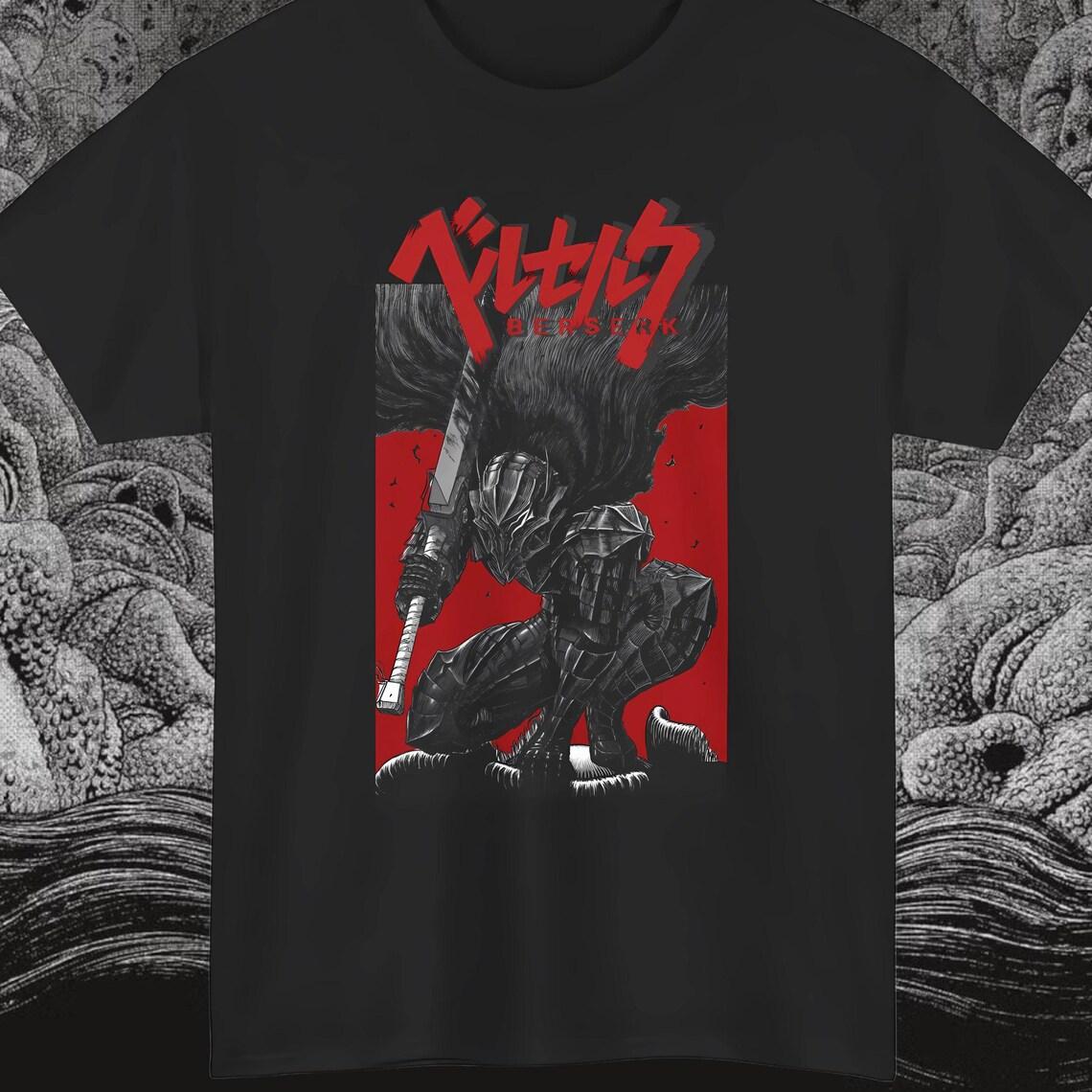 

Аниме Берсерк Мужская футболка с графическим принтом Мужская Хлопковая Винтажная Футболка Манга Стиранная Хлопковая Футболка Харадзюку Мужская Футболка Оверсайз 4XL