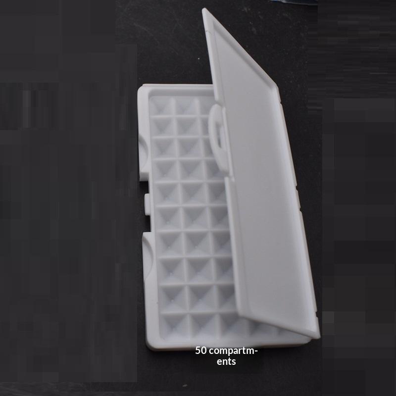 

50/100Grid Rhinestones Jewelry Storage Box 3-10Mm Gemstone Display Organizer Case For Store Gems Bare Stone Packaging Cover Tray 50 grids