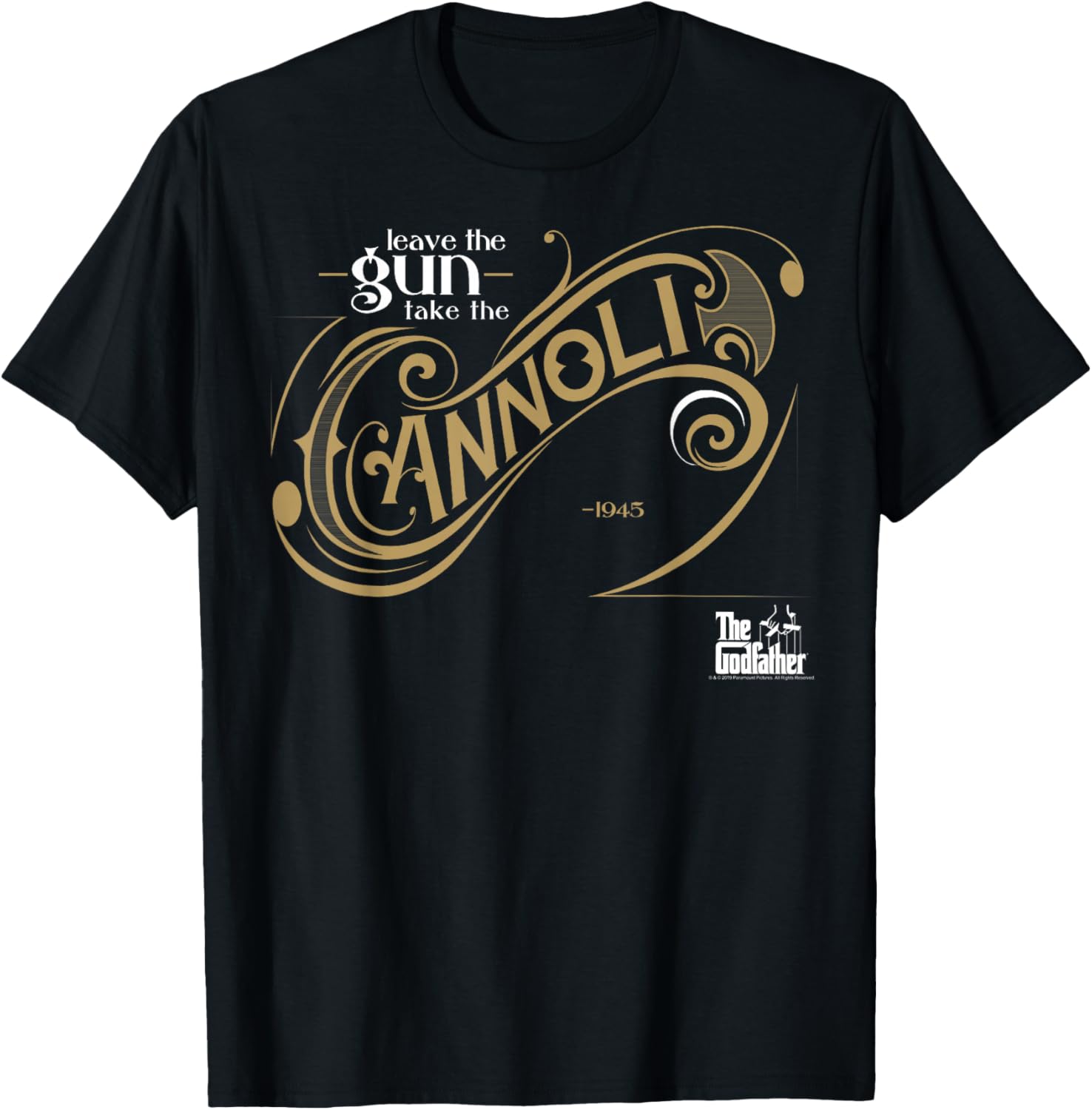 The Godfather Leave The Gun Take The Cannoli T-Shirt Small S разноцветный