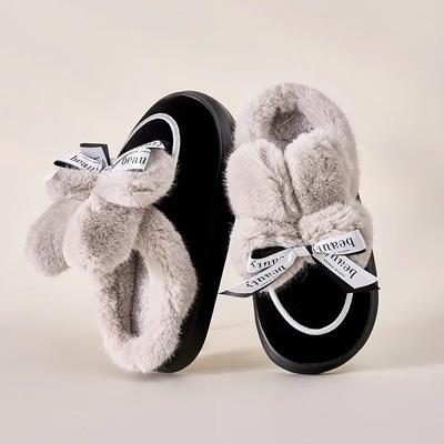 Damen Schneestiefel Winter Designer Plus Samt Warme Baumwollschuhe Damen Verdickte Schleife Prinzessin Kurze Stiefel Zapatos De Mujer2024