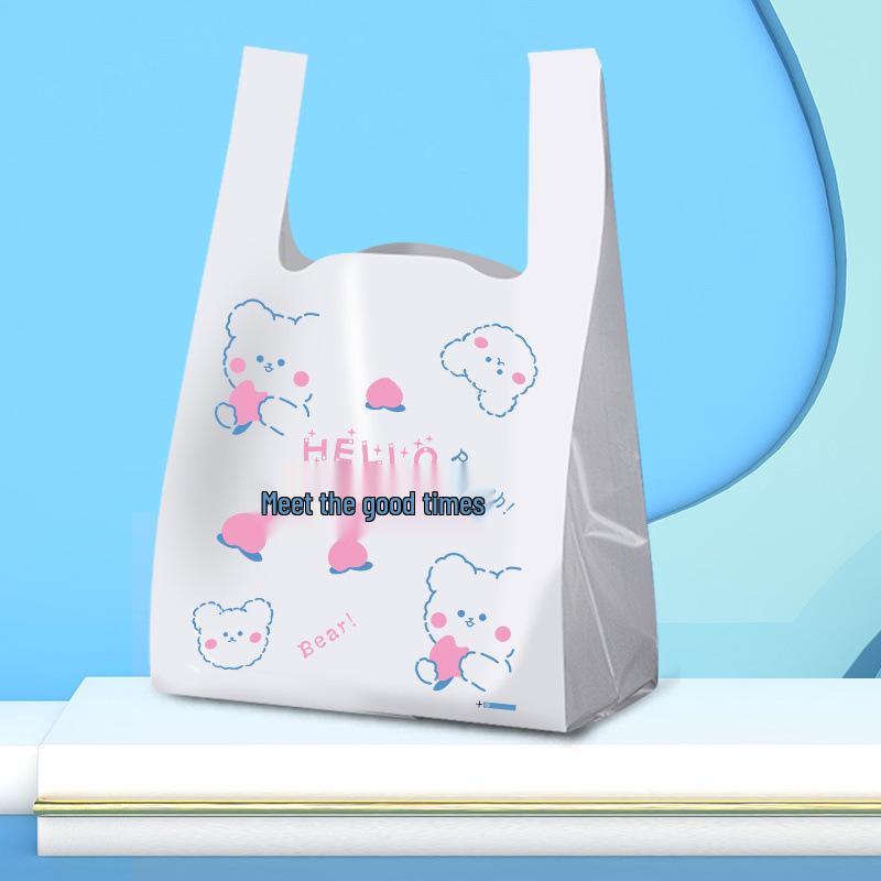 Kolorowa Jednorazowa Pogrubiona Plastikowa Torebka na Wynos i na Zakupy