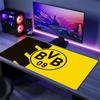 Podkładka pod mysz Borussia Dortmund, Duża mata na biurko do gier, Antypoślizgowa podkładka pod mysz XXL na laptopa i tablet, Mata do gry na mini PC ze zszywanymi krawędziami
