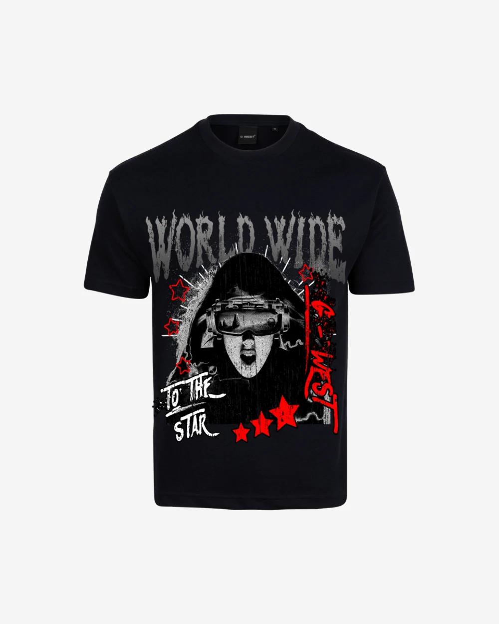 G West Oversized Old World Wide Star T Shirt M