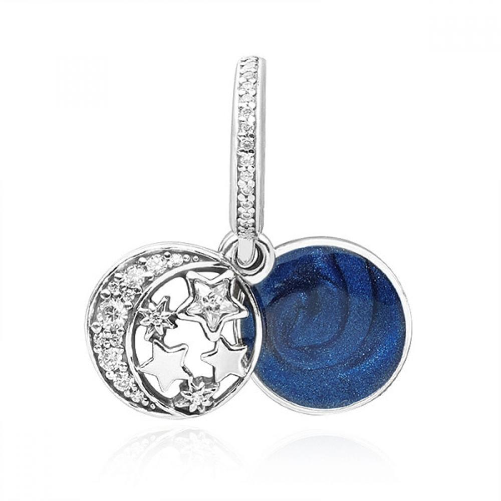 

PAndora 791993cz Vintage Night Sky Pendant And Dangle Silver Charm 791993CZ