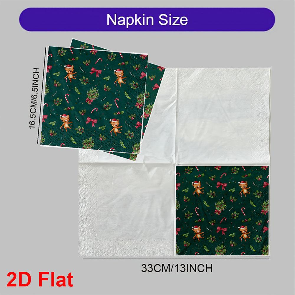 20pcs Disposable Napkins with Christmas Collection Pattern Print for Wedding,Parties,and Daily Use for Thanksgiving Fall Christmas Table Decoration