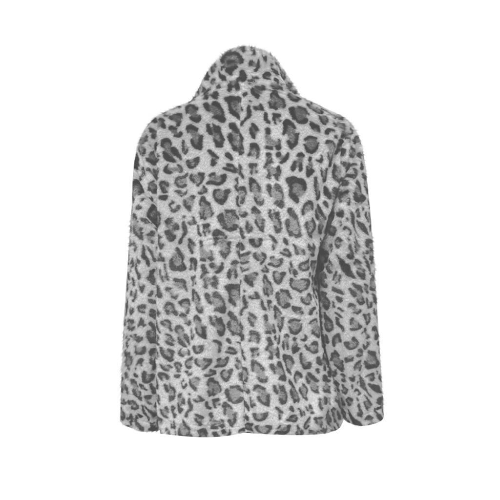 Damen Modischer einfarbiger Revers-Plüschmantel