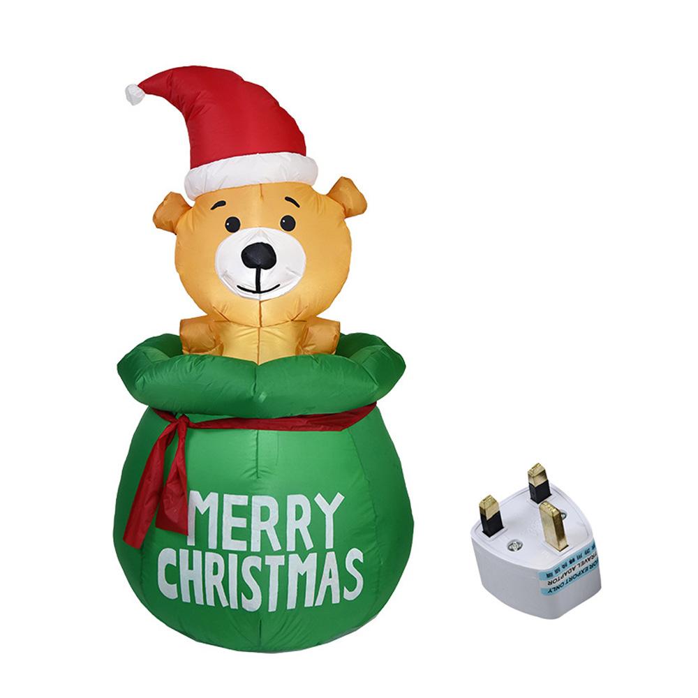 Christmas Inflatables Outdoor Decorations Gift Pack Puppies 5 FT Built-in LED Lights and Air Blower