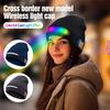 USB-wiederaufladbare LED-Beanie mit integriertem Lautsprecher und Mikrofon, abnehmbare smarte Bluetooth-Mütze, dreistufige Beleuchtung, Strickmütze