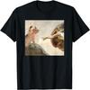 IFreya Grappige Kat God Schepping van Adam Meme Jezus T-shirt