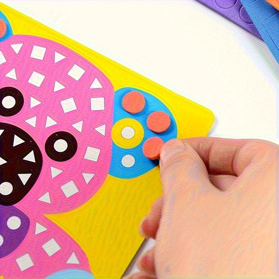 6/12pcs DIY Mosaic Painting Kit Vibrant 3D EVA Foam Stickers Craft Cartoon Animals Vehicles Create Wall Art Home Decor JXB