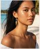 Stainless Steel Fish Drop Earrings for Women Gold Color Shell Turquoise Pearl Vintage Ocean Beach Jewelry Waterproof