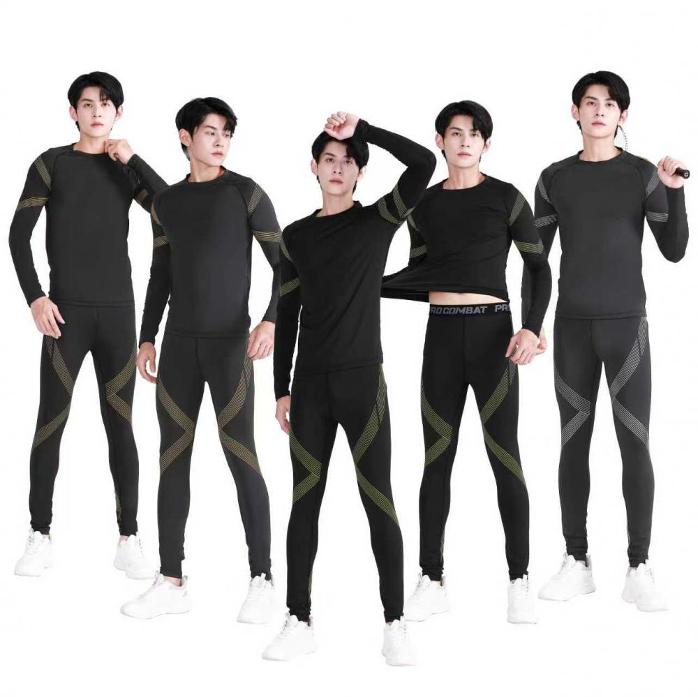 Quick Dry Compression Shirt Set Adult & Kids Long Sleeve Athletic Base Layer Fitness Training Sports Top