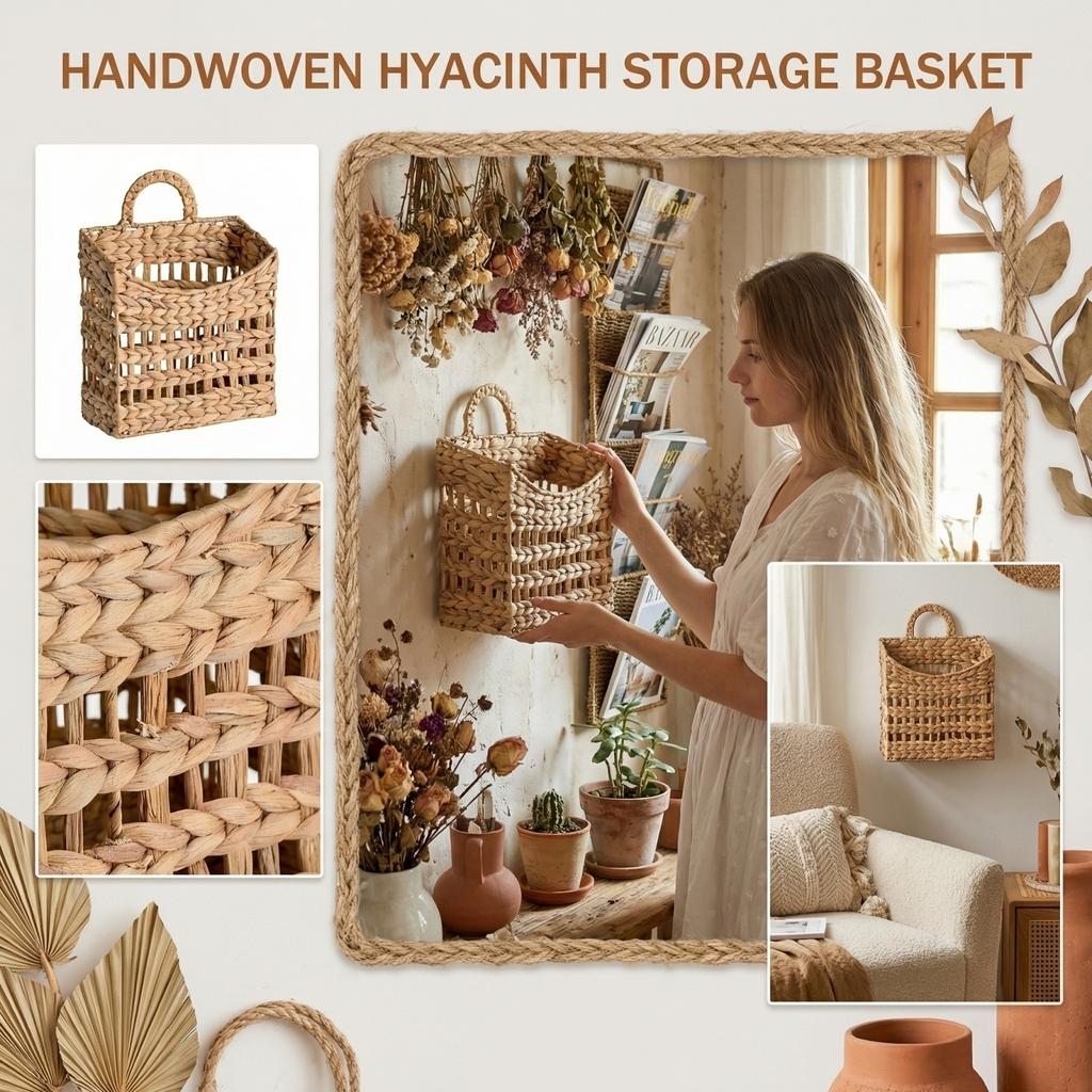 Hand-woven Indoor Decorative Storage Baskets And Desktop Clutter Storage Baskets