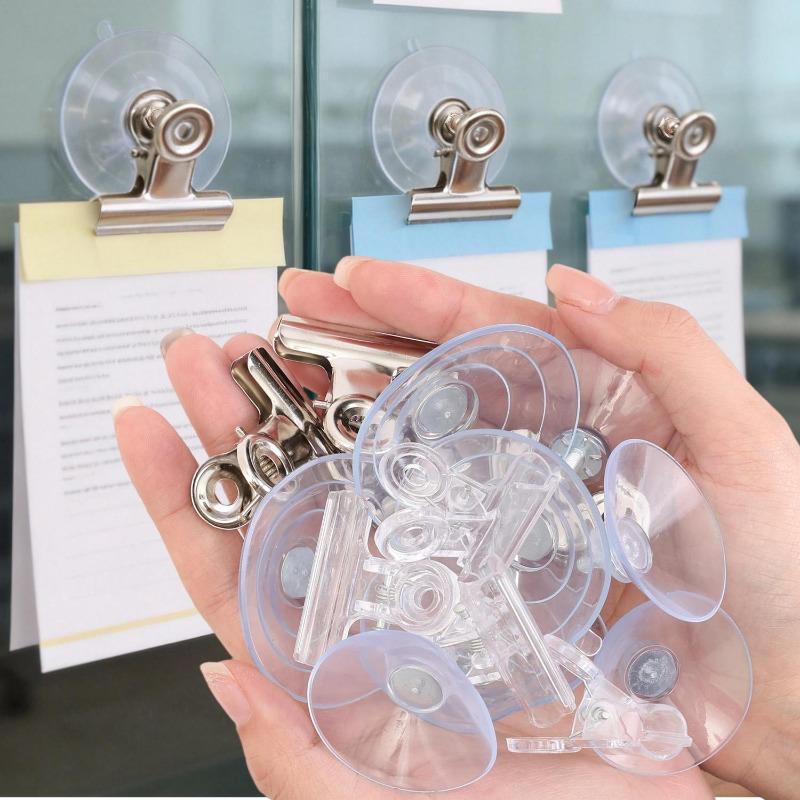 Multi-purpose Round Suction Cup Clips With Hooks Heavy Duty Towels Clamps Holder Photo Display Stand Home Organizer Supplies