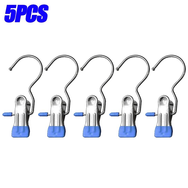 5-30pcs Stainless Steel Clothespins Laundry Clothes Pegs Hook Portable Hanging Clothes Clip Wardrobe Clothes Organizer Hanger