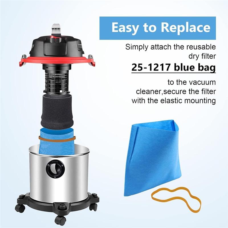 

A65T-19-3100 Bags Fit For Stanley Shop Vac 5-6 Gallon/Gal Wet Dry Vacuum Cleaner 19-3100 Disposable Filter Bags
