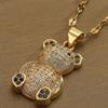 Unique Bear Necklace Pendant Necklace Copper Texture Bear Charm Necklace Stylish Neck Jewelry for Expressing Love