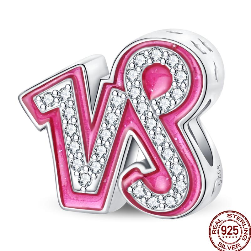 Neue Kupfer 12 Tierkreis Glücksperlen Glänzende Prinzessinnenrosa Perlen Geeignete Passform Pan Original Armband DIY Geschenk