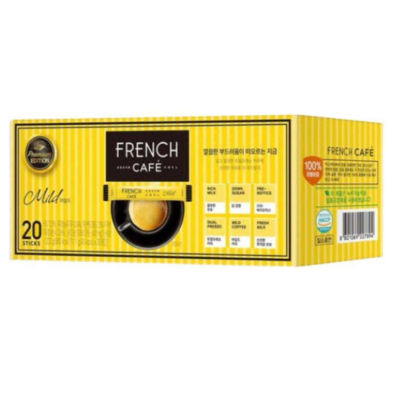 French Café Mild Korean Instant Coffee Mix Creamy Latte Style 20 Sticks 1box(20ea)