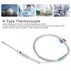 5x70mm K-Type Thermocouple Temperature Sensor Stainless Steel Probe M8 Thread